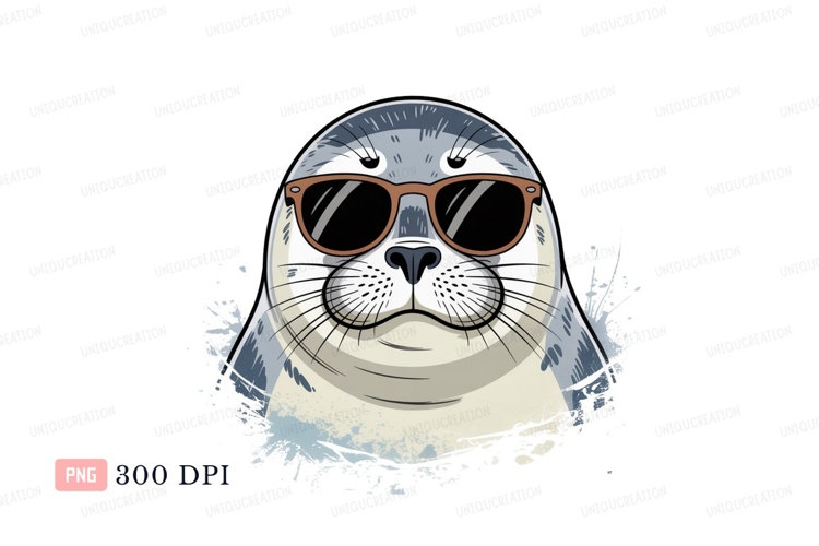 Cool seal wearing sunglasses animal cute