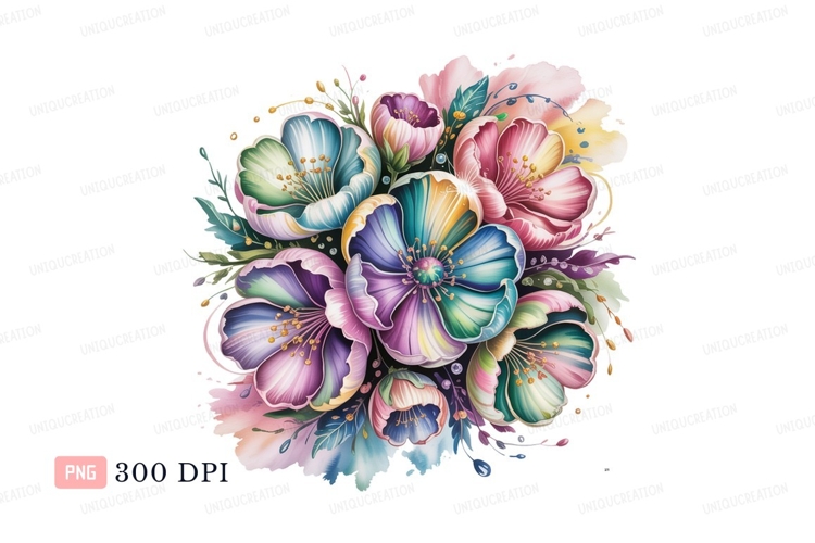 Blue Flowers Clipart Image 13