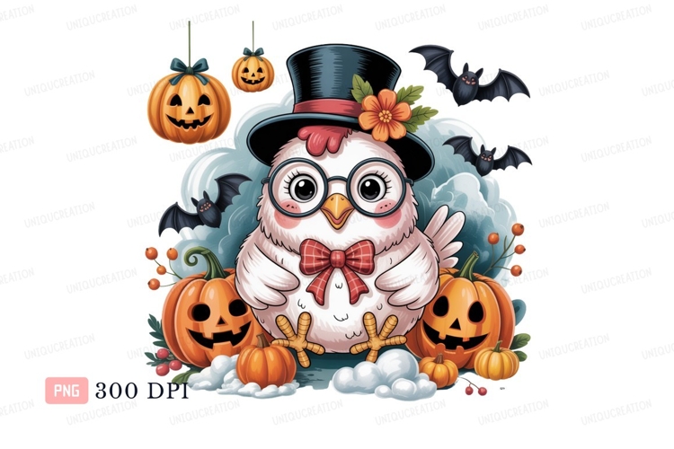 Halloween Clipart Black and White Image 3