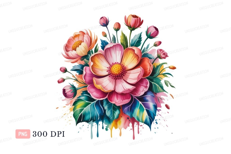 Blue Flowers Clipart Image 8