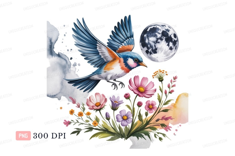 Blue Flowers Clipart Image 9