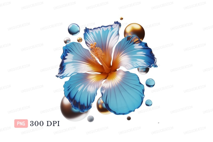 Blue Flower Clipart Image 16