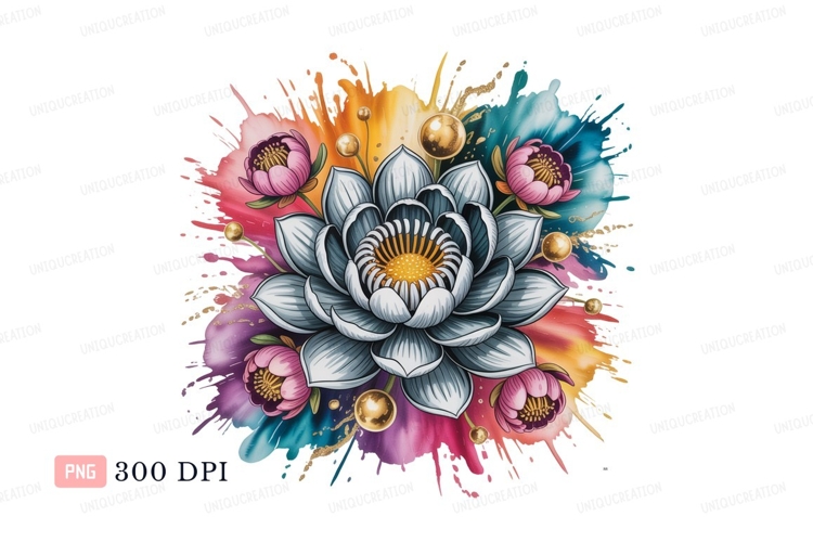 Lotus Flower Clipart Image 24