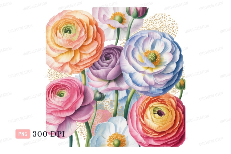 Blue Flowers Clipart Image 18