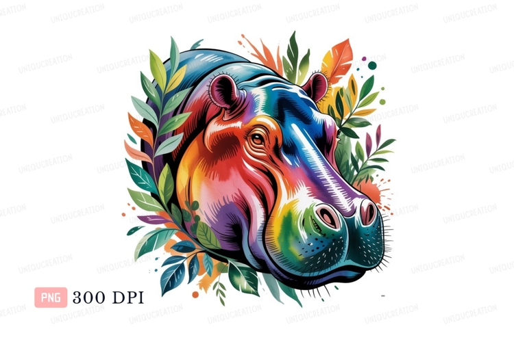 Hippopotamus Clipart Image 3