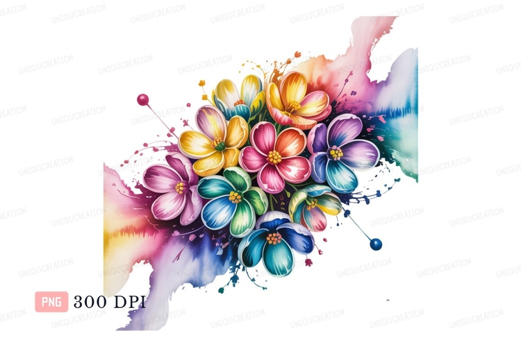 Blue Flowers Clipart Image 11