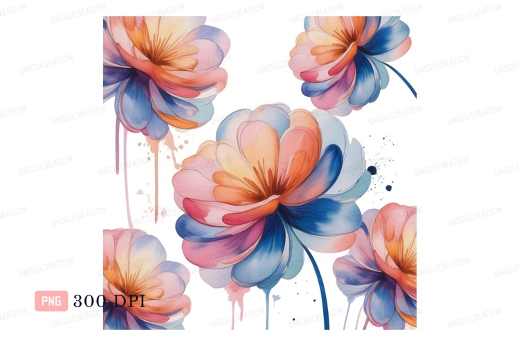 Blue Flowers Clipart Image 10