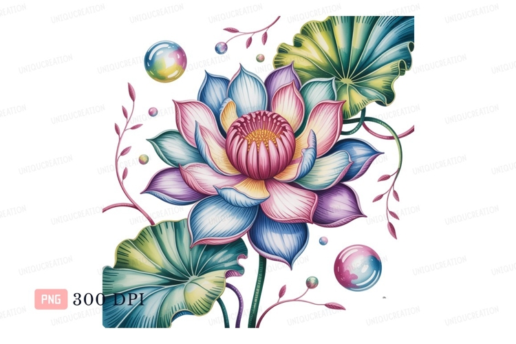 Lotus Flower Clipart Image 8