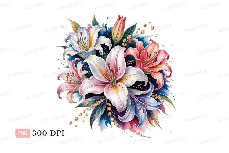 Blue Flowers Clipart Image 6