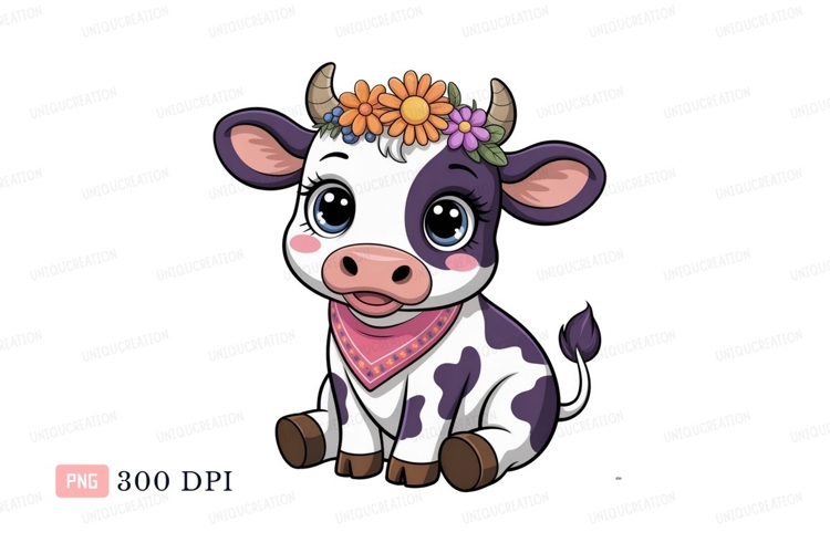 Blue Flowers Clipart Image 4