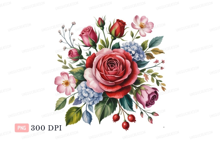 Blue Flowers Clipart Image 16