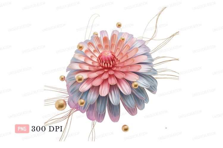 Blue Flower Clipart Image 12