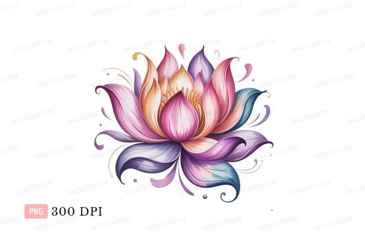 Lotus Flower Clipart Image 7