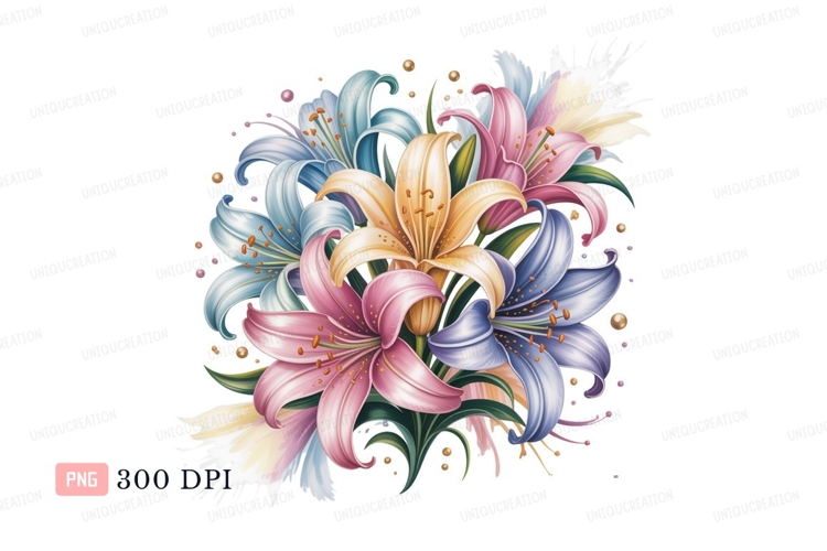 Blue Flowers Clipart Image 16