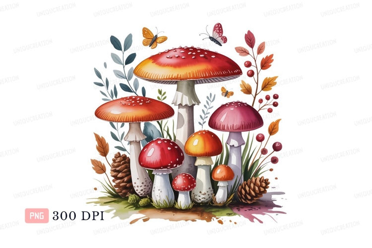 Mushrooms Clipart Image 4
