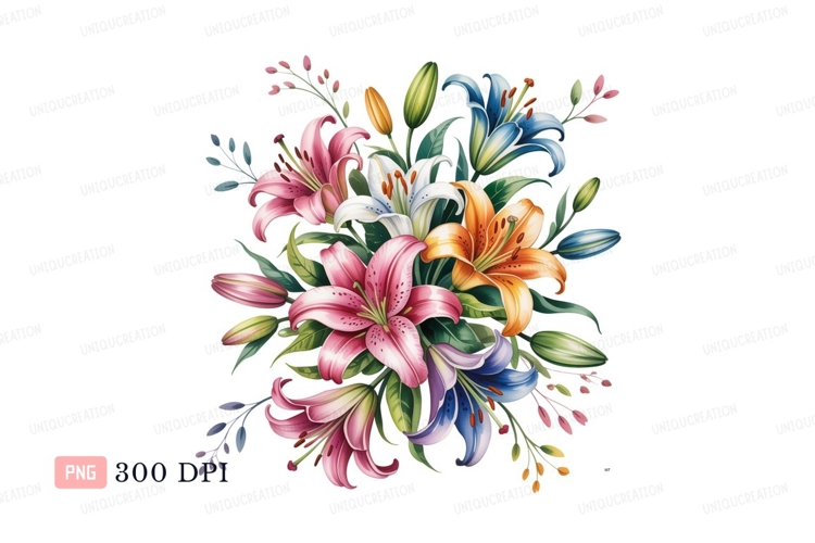 Blue Flowers Clipart Image 9