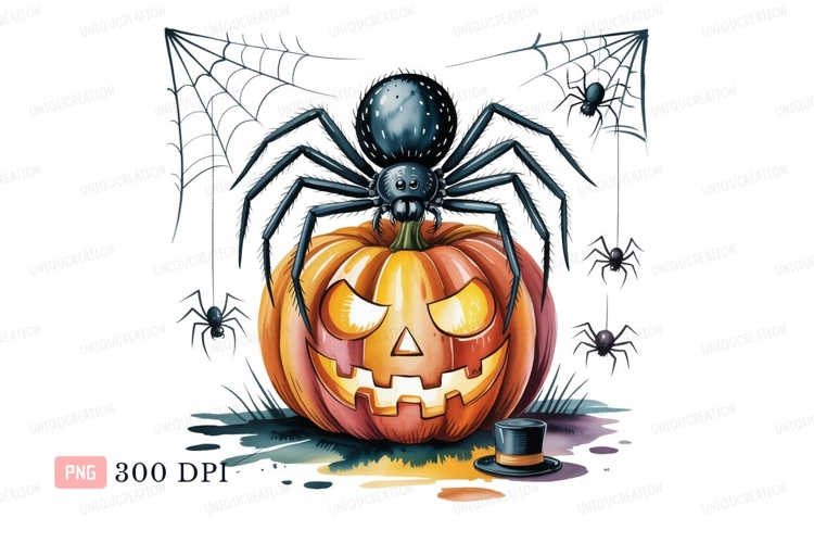 Black Spider Clipart Image 17