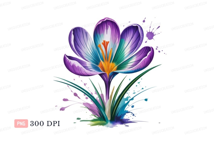Blue Flower Clipart Image 6