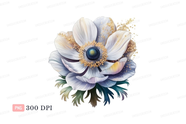 Blue Flower Clipart Image 6