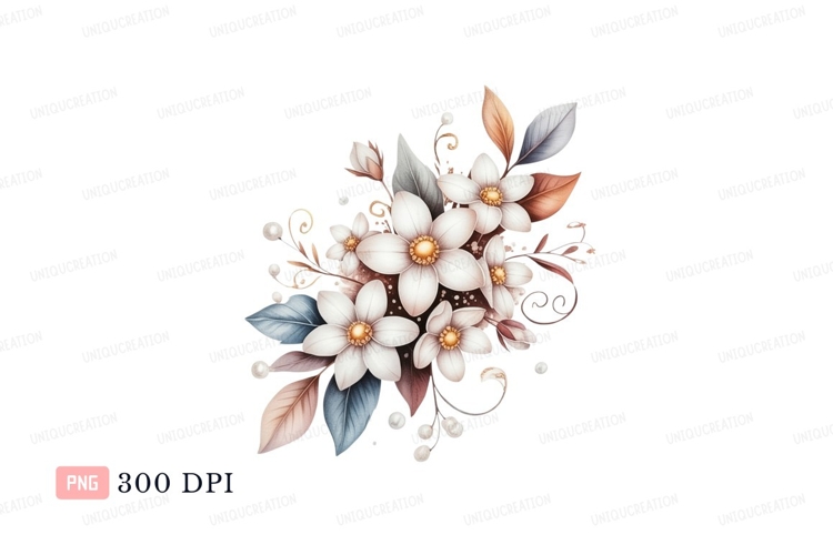 Blue Flowers Clipart Image 7