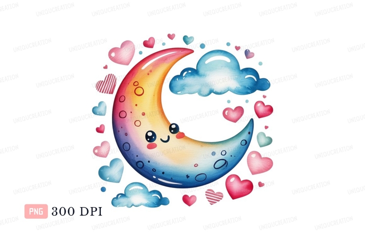 Crescent Moon Clipart Image 13