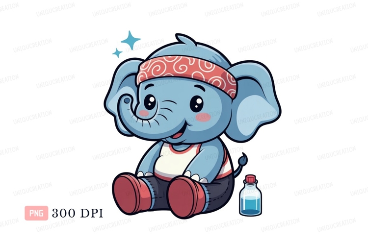 Cute Elephant Clipart Image 18
