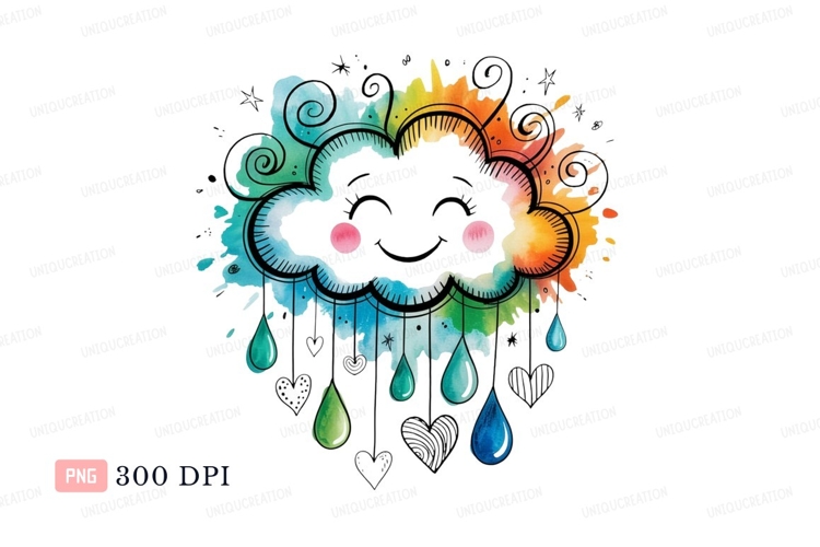 Raining Cloud Clipart Image 8
