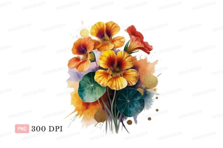 Red Flower Clipart Image 12