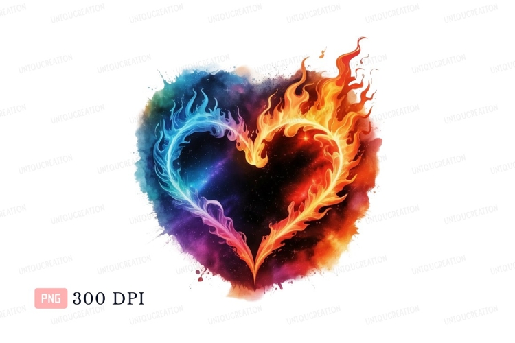 Fiery Heart Nebula fire galaxy