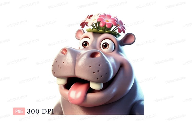Hippopotamus Clipart Image 2