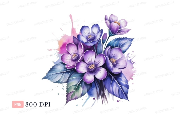 Blue Flowers Clipart Image 10