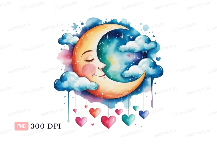 Crescent Moon Clipart Image 8