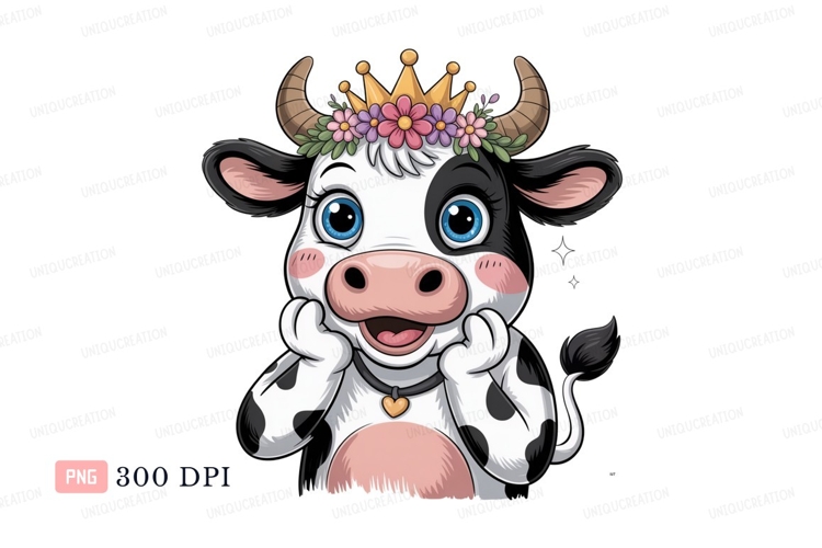 Cute Cartoon Cow Image 13