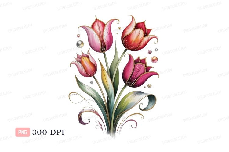 Tulips Clipart Image 4