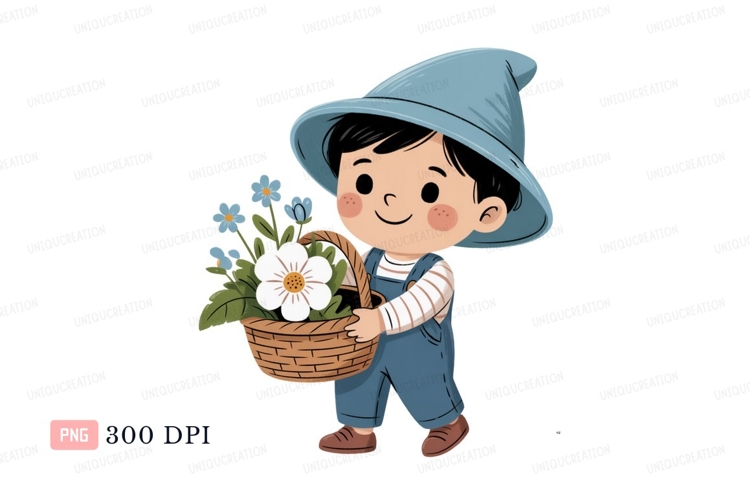 Blue Flowers Clipart Image 4