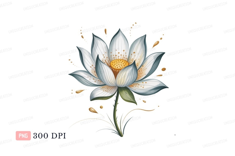 Lotus Flower Clipart Image 5