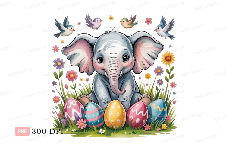 Cute Elephant Clipart Image 22
