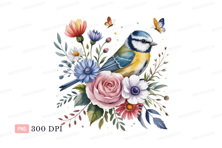 Blue Flowers Clipart Image 6