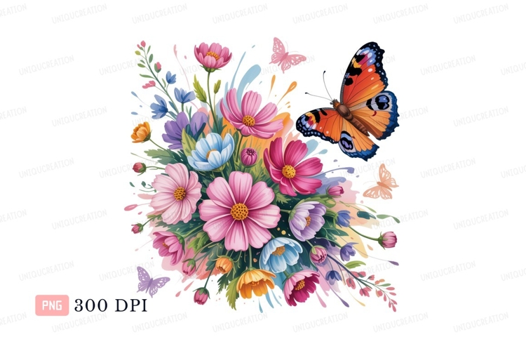 Blue Flowers Clipart Image 8