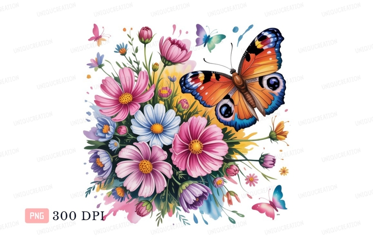 Blue Flowers Clipart Image 17