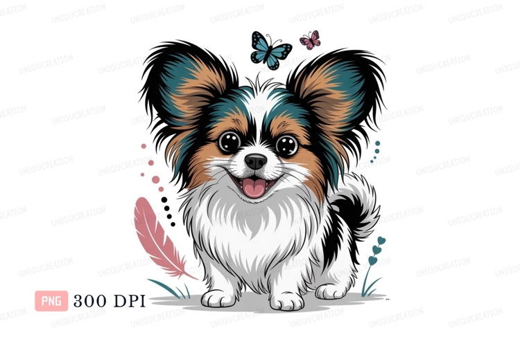 Puppy Black And White Clipart Image 19