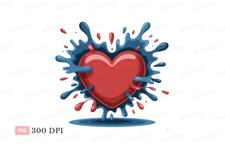 Blue Heart Clipart Image 20