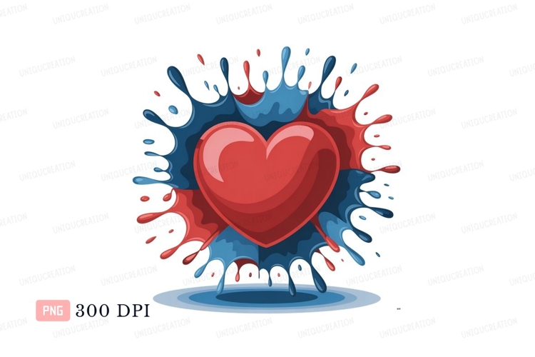 Blue Heart Clipart Image 11