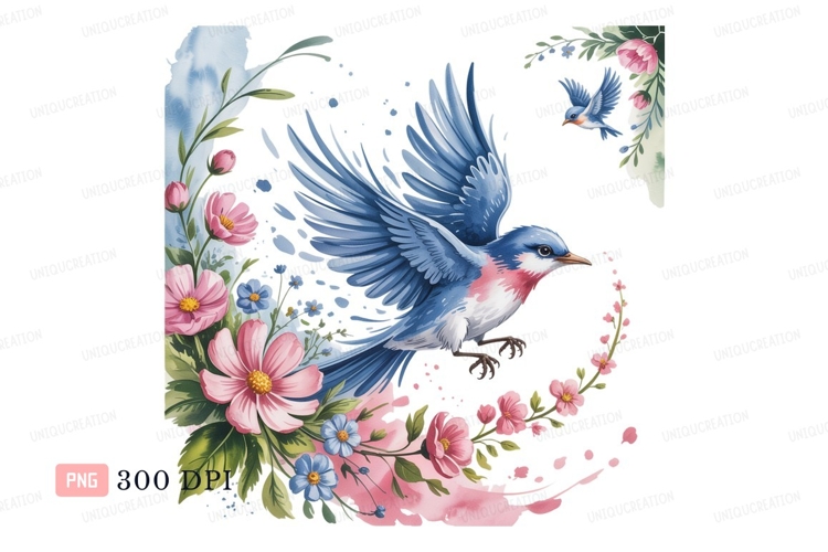 Blue Flowers Clipart Image 12