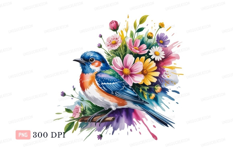 Blue Flowers Clipart Image 5