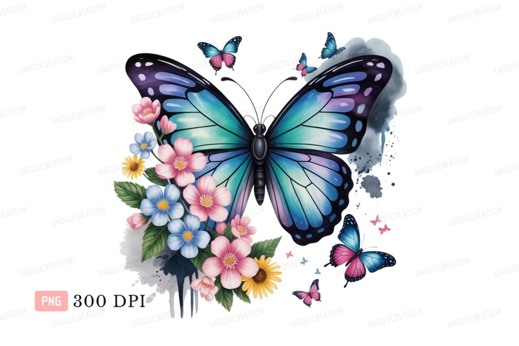 Blue Flowers Clipart Image 15