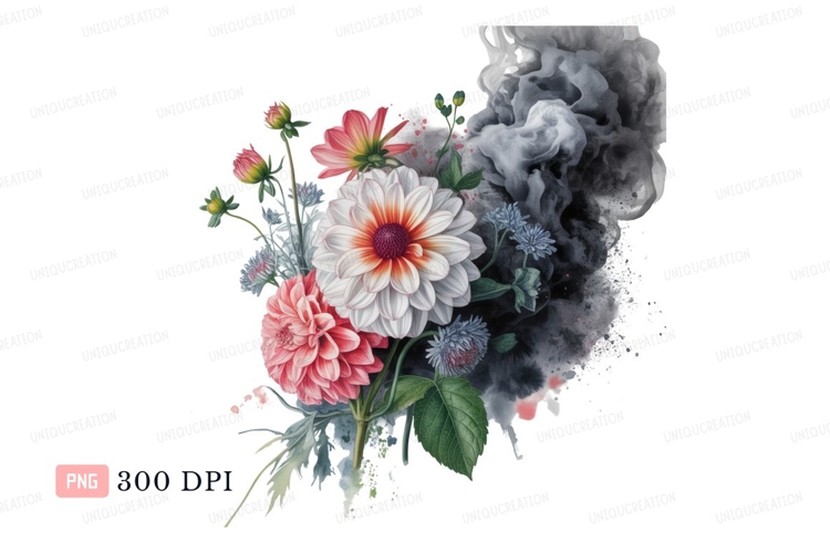Blue Flowers Clipart Image 9