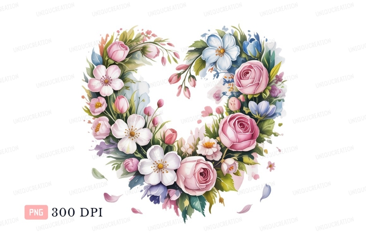 Blue Flowers Clipart Image 7
