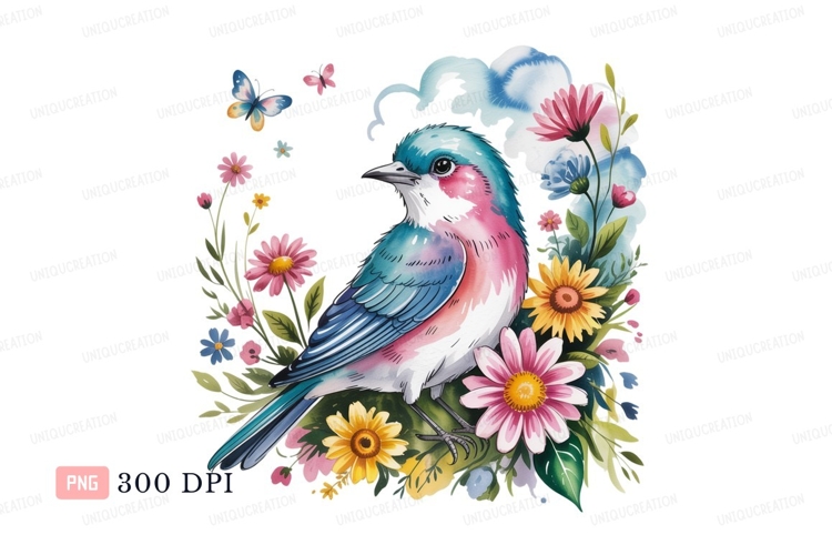 Blue Flowers Clipart Image 5