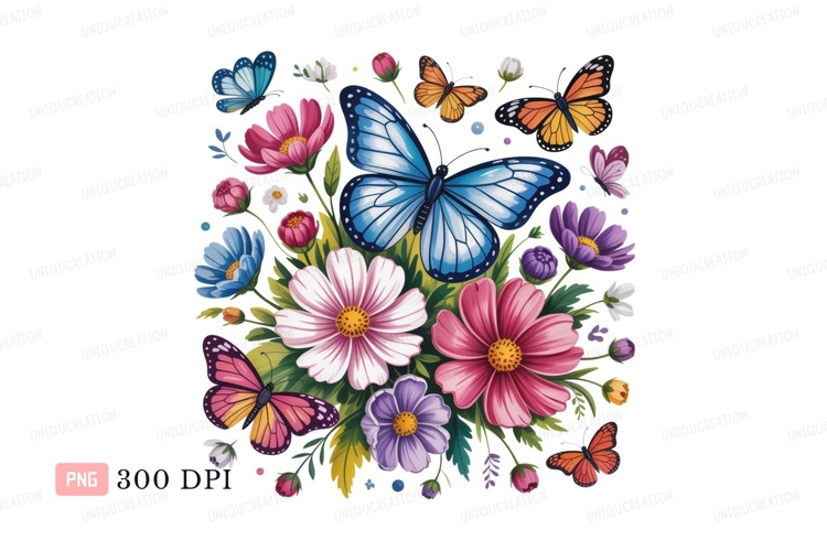 Blue Flowers Clipart Image 14